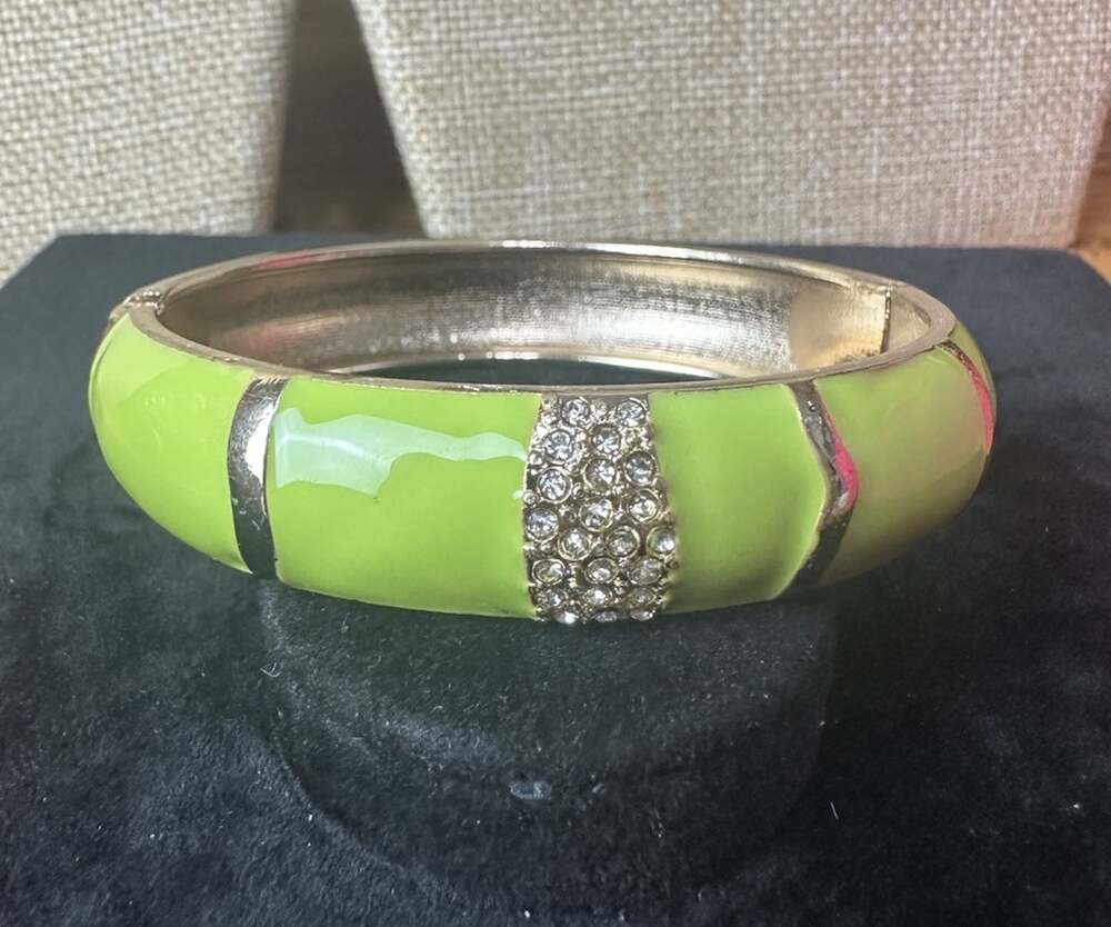 Sequin Nordstrom Multicolor Gold Tone Statement Enamel Bangle Bracelet # 387